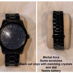 Michael Kors black out onyx watch